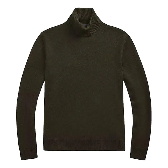Retail $1290 Ralph Lauren Purple Label 100% CashmereBlack Turtleneck Sweater S - Picture 1 of 8